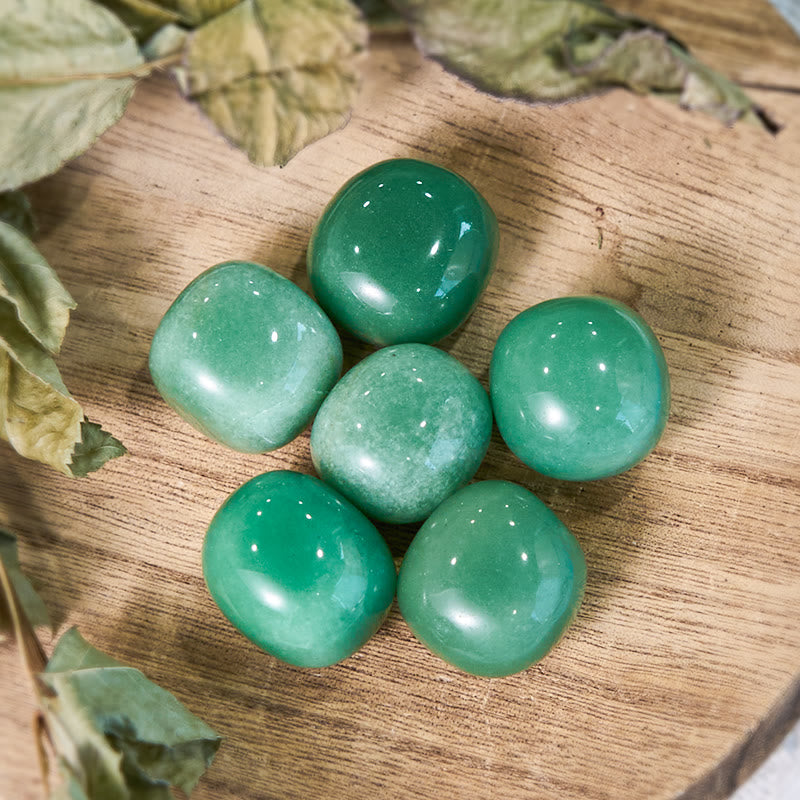 Pierre roulée polie en vrac d'aventurine verte Olivenorma