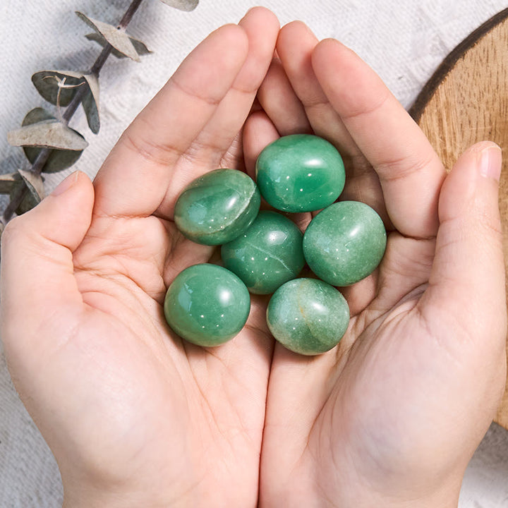 Pierre roulée polie en vrac d'aventurine verte Olivenorma