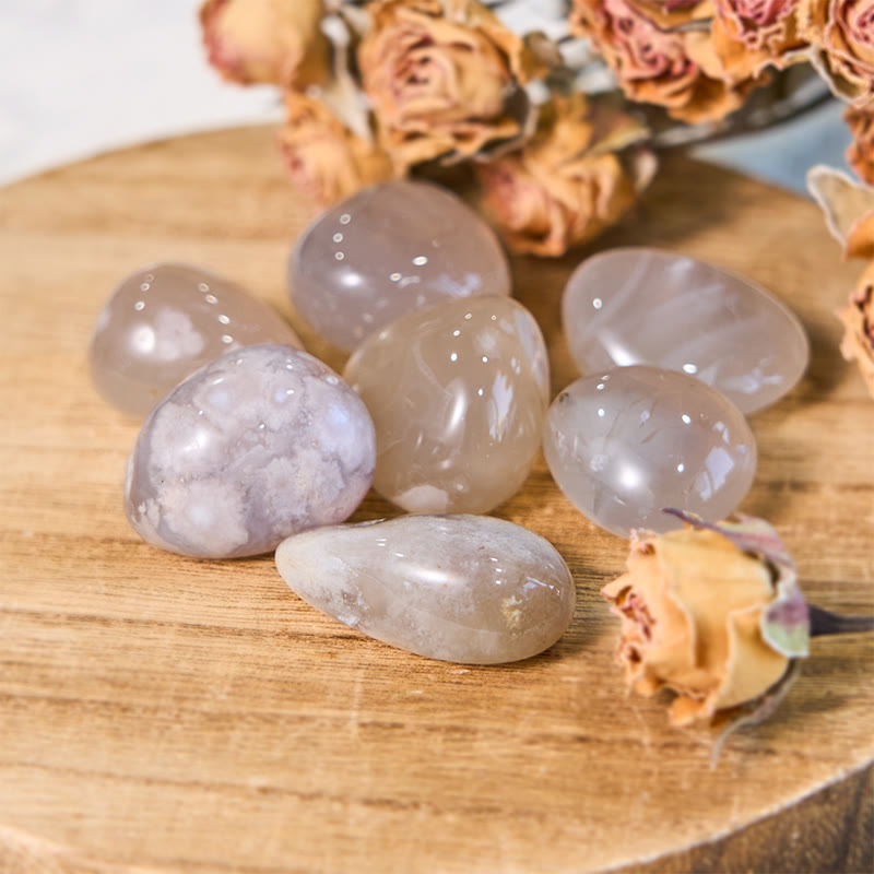 Pierre roulée en agate de cerisier irrégulière naturelle Olivenorma