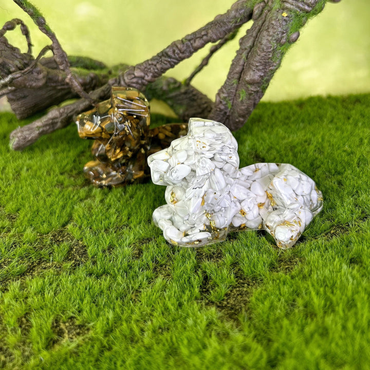 Décoration en pierre précieuse de lion en pierre naturelle Olivenorma