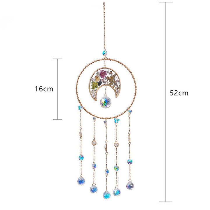 Pendentif carillon éolien en forme de lune avec impression époxy Olivenorma
