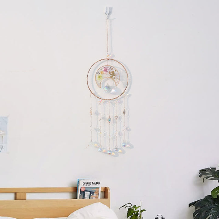 Pendentif carillon éolien en forme de lune avec impression époxy Olivenorma
