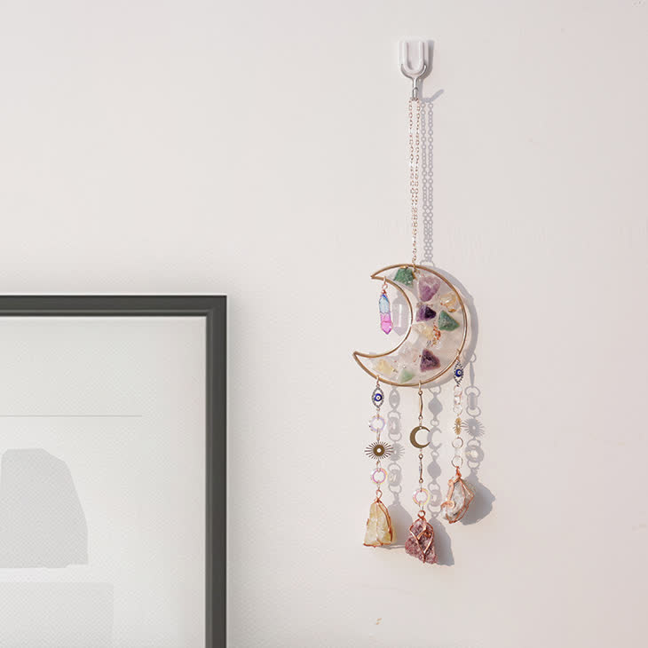 Carillon éolien lunaire en pierre époxy naturelle colorée Olivenorma