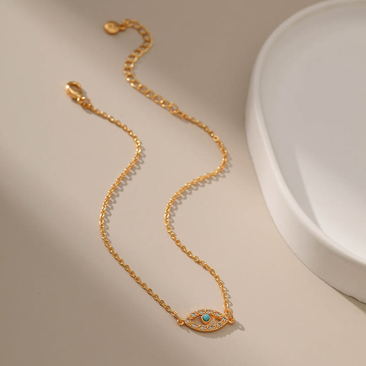 Bracelet de cheville Olivenorma Evil Eye Turquoise Chaine de cheville