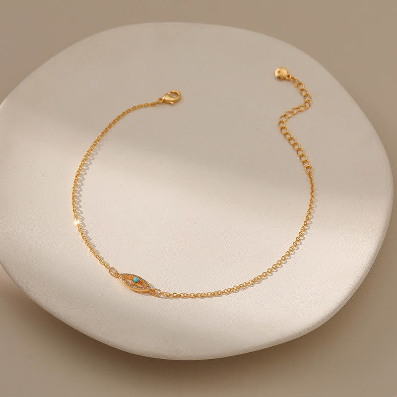 Bracelet de cheville Olivenorma Evil Eye Turquoise Chaine de cheville