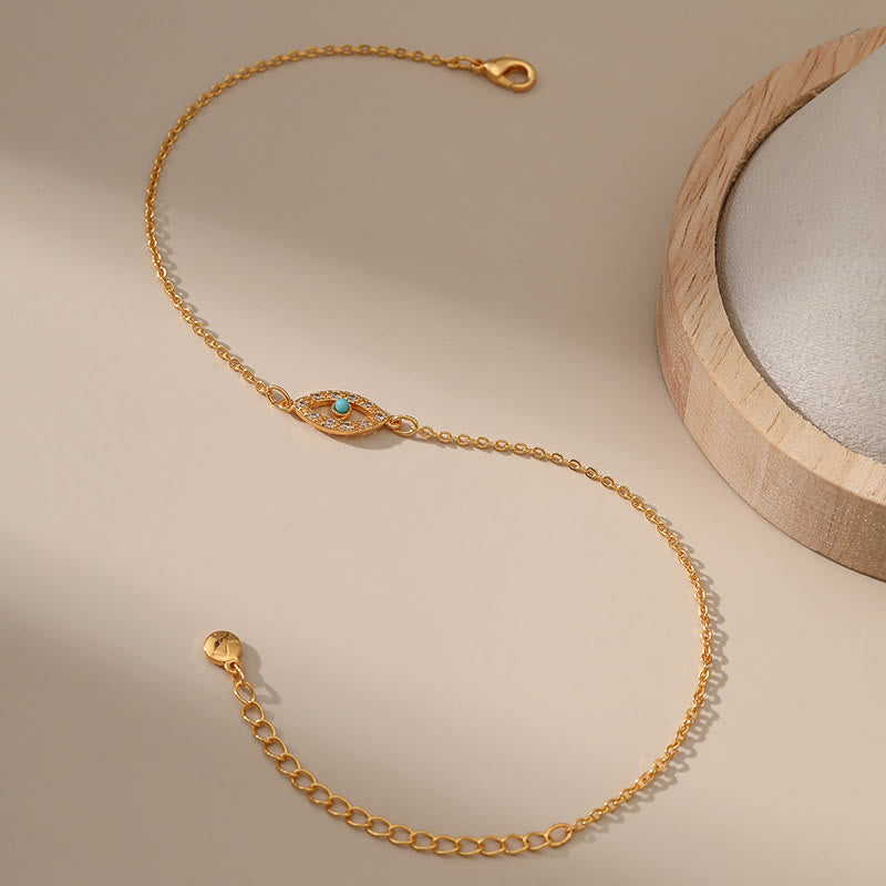 Bracelet de cheville Olivenorma Evil Eye Turquoise Chaine de cheville