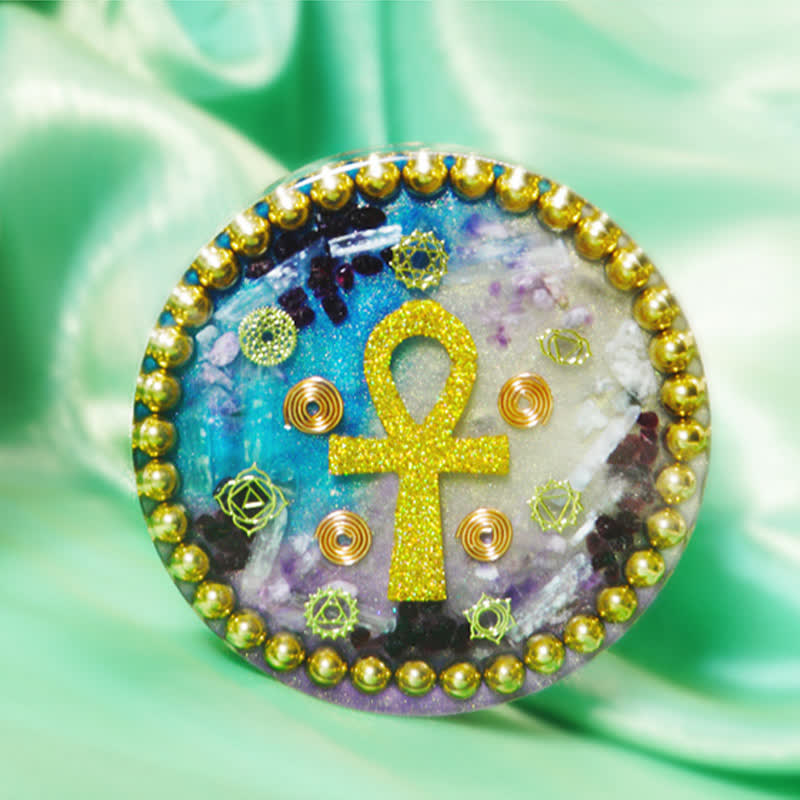 Décoration en résine de pierre naturelle Ankh Olivenorma