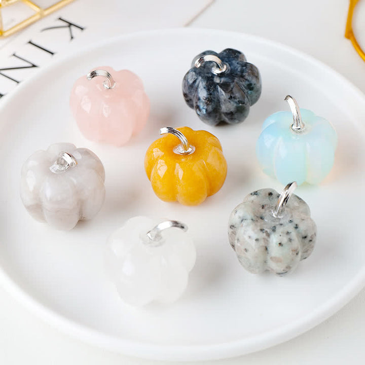 Décoration en pierre précieuse sculptée en forme de citrouille en cristal naturel Olivenorma