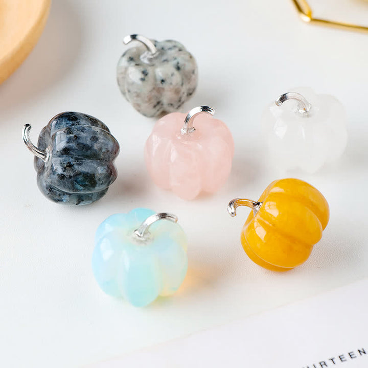 Décoration en pierre précieuse sculptée en forme de citrouille en cristal naturel Olivenorma