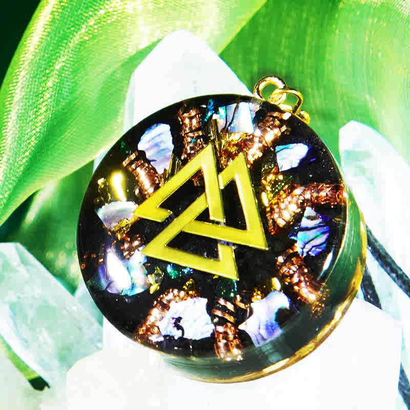 Collier Orgonite Tourmaline Nacre Hématite Olivenorma