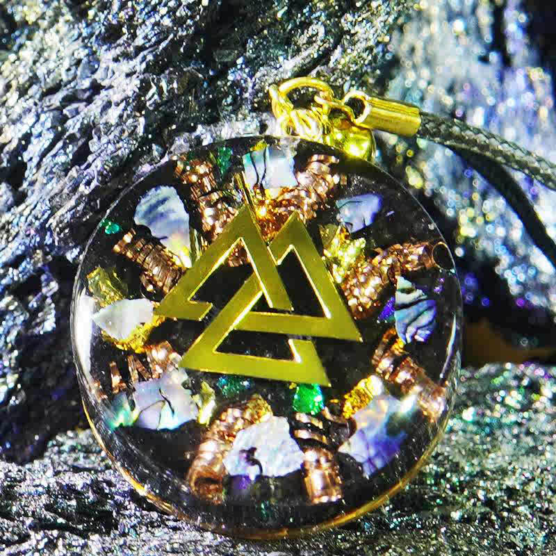 Collier Orgonite Tourmaline Nacre Hématite Olivenorma