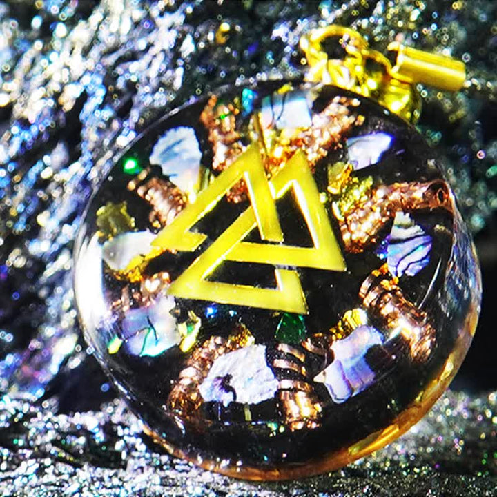 Collier Orgonite Tourmaline Nacre Hématite Olivenorma