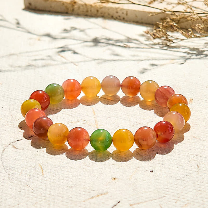 Bracelet en perles d'agate Yanyuan naturelles Olivenorma - 12 mm - image 1