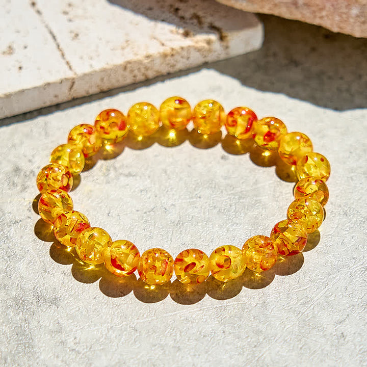 Bracelet de perles d'ambre artificielles Olivenorma