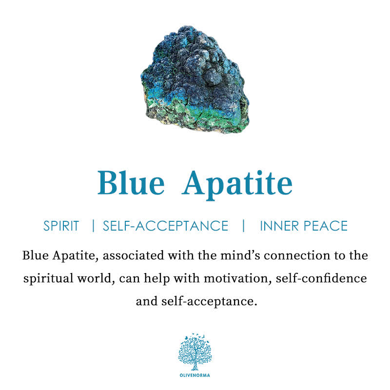 Bracelet en perles d'apatite bleue et d'amazonite naturelles Olivenorma