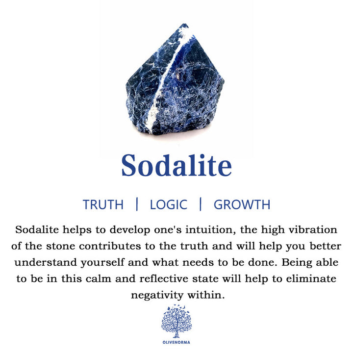 Bracelet en jade blanc sodalite aigue-marine naturelle Olivenorma