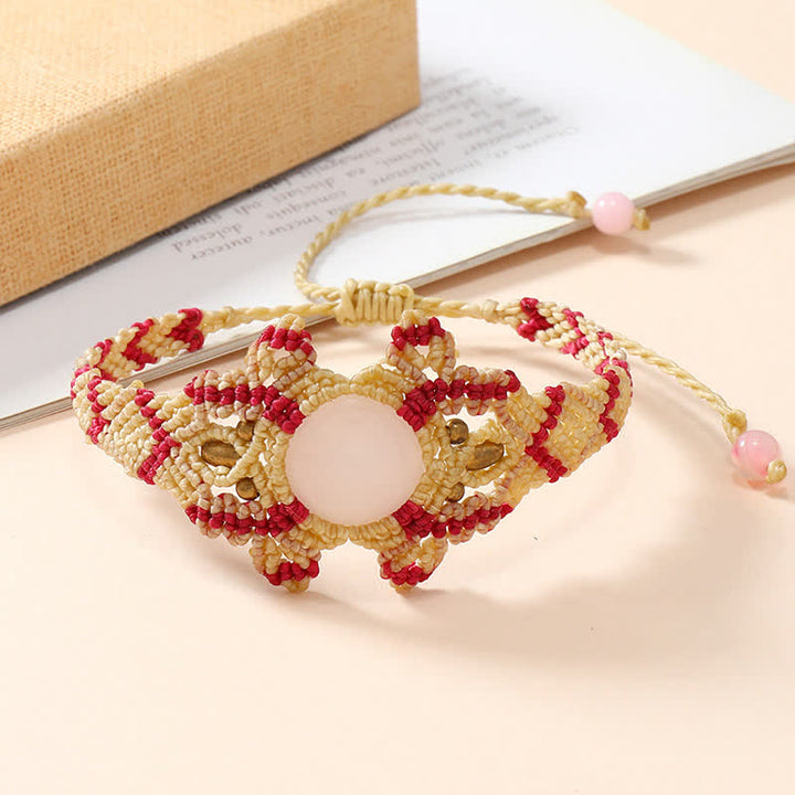 Bracelet tressé en cristal enveloppé tissé à la main Olivenorma