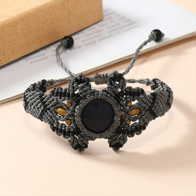 Bracelet tressé en cristal enveloppé tissé à la main Olivenorma