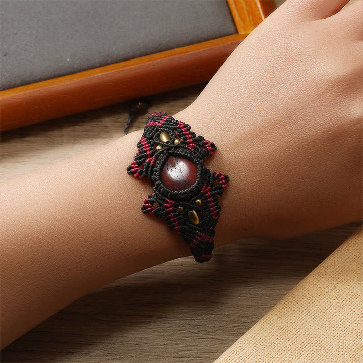 Bracelet tressé en cristal enveloppé tissé à la main Olivenorma