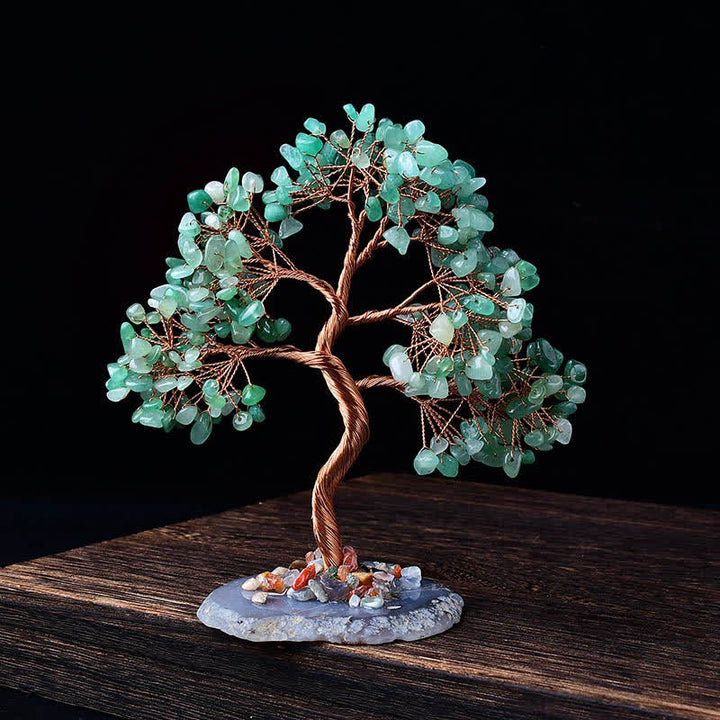 Arbre Feng Shui à base de gravier en agate colorée Olivenorma