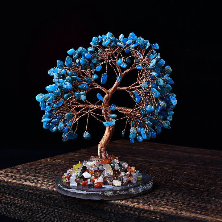 Arbre Feng Shui à base de gravier en agate colorée Olivenorma