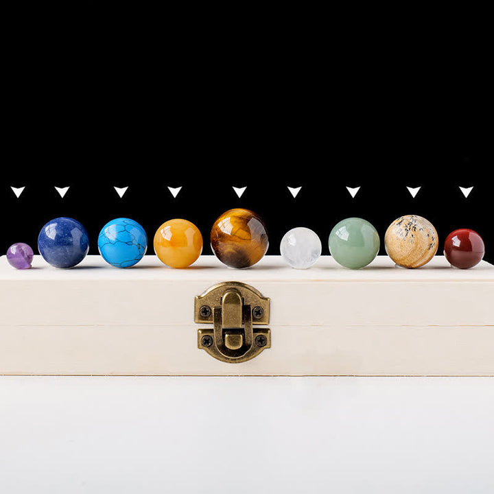 Ensemble de sphères de cristal Olivenorma Nine Planets