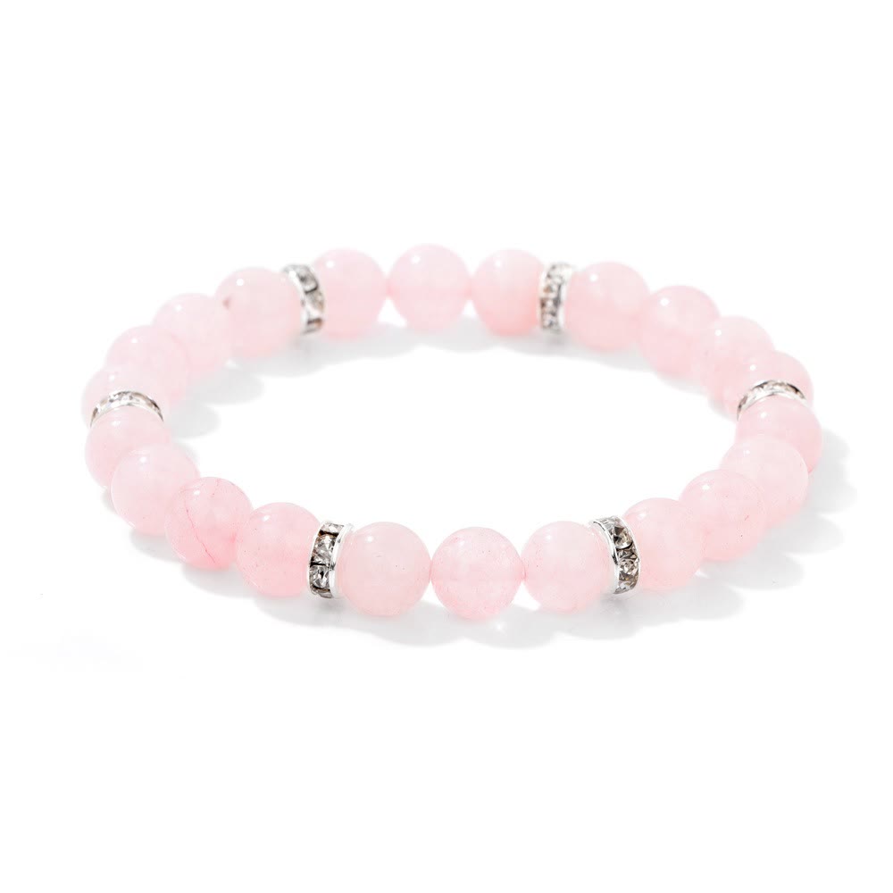 Bracelet de perles de guérison rondes en pierres précieuses naturelles Olivenorma