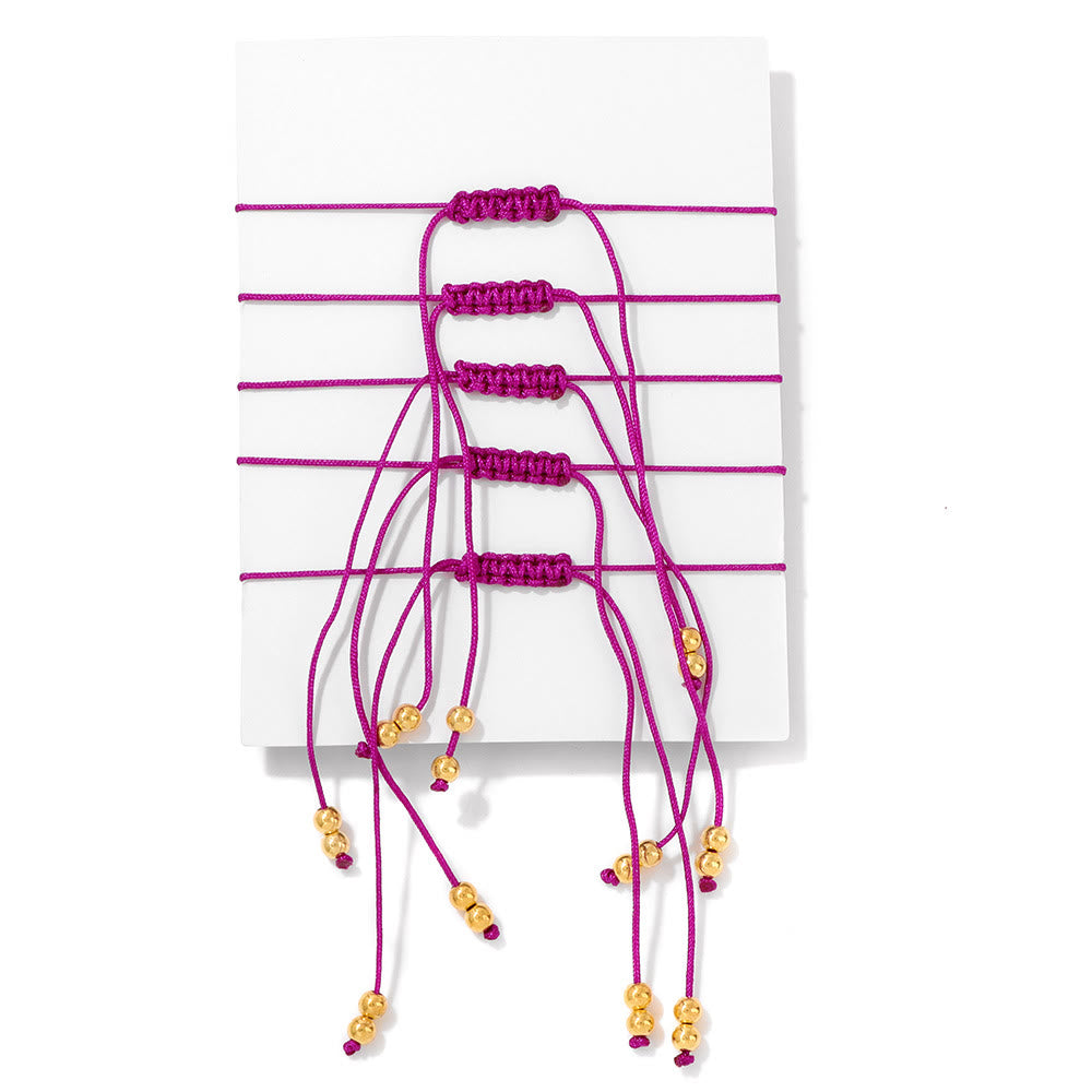 Bracelet tressé énergétique en pierres précieuses fait main Olivenorma 5 pièces