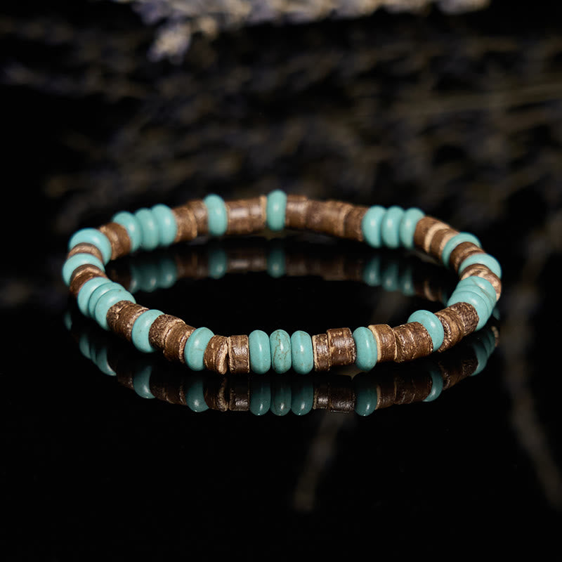 Bracelet en perles de jaspe turquoise naturel Olivenorma