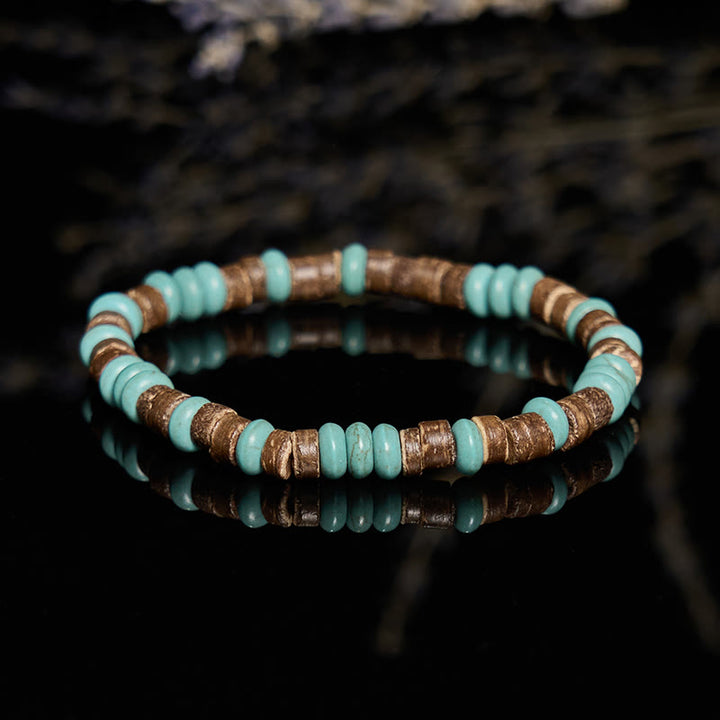 Bracelet en perles de jaspe turquoise naturel Olivenorma