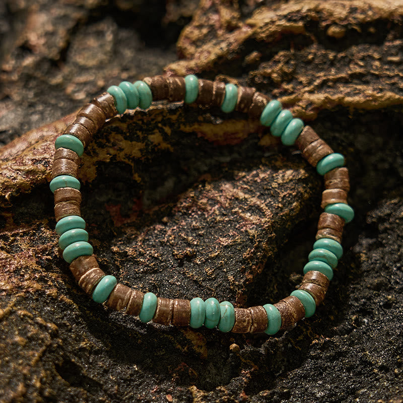 Bracelet en perles de jaspe turquoise naturel Olivenorma
