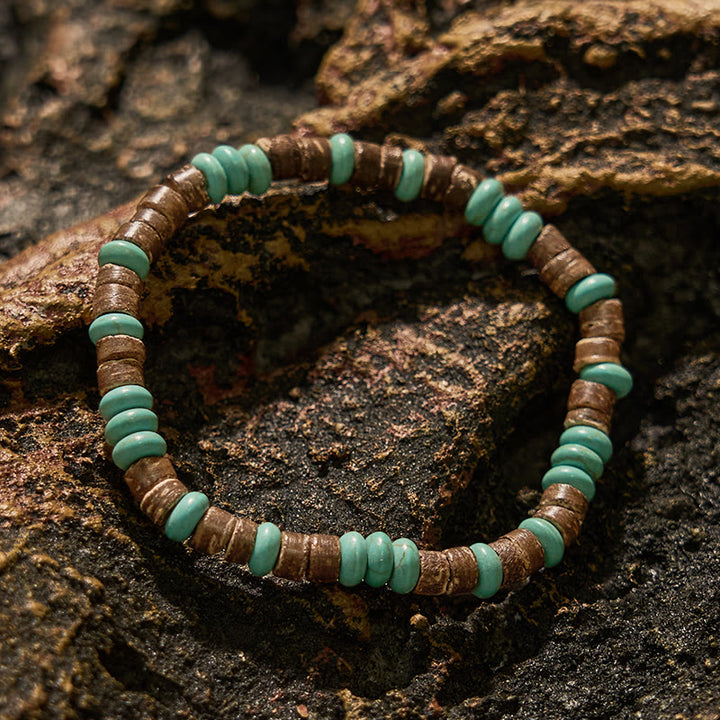 Bracelet en perles de jaspe turquoise naturel Olivenorma