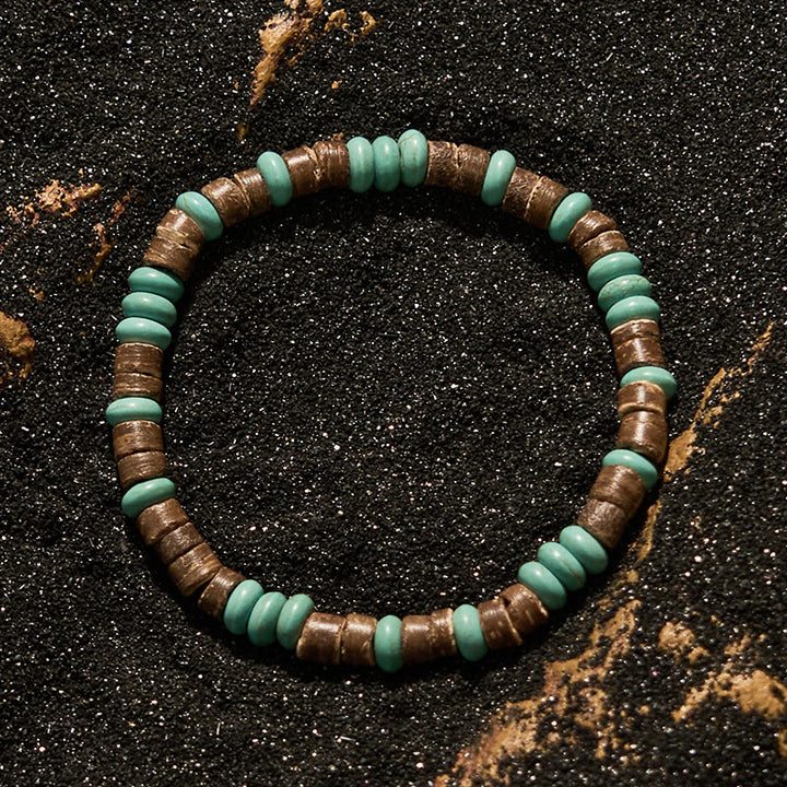 Bracelet en perles de jaspe turquoise naturel Olivenorma