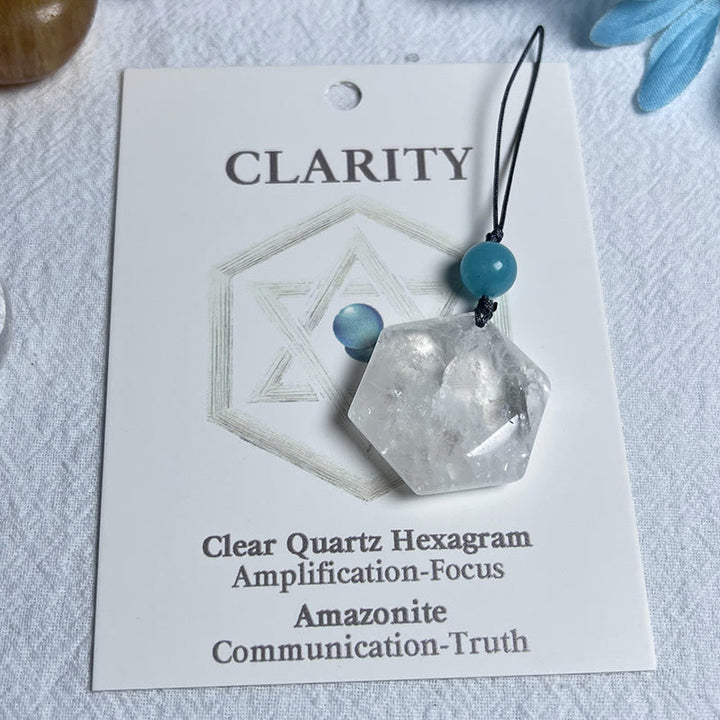Porte-clés pendentif cube de Métatron en cristal naturel Olivenorma