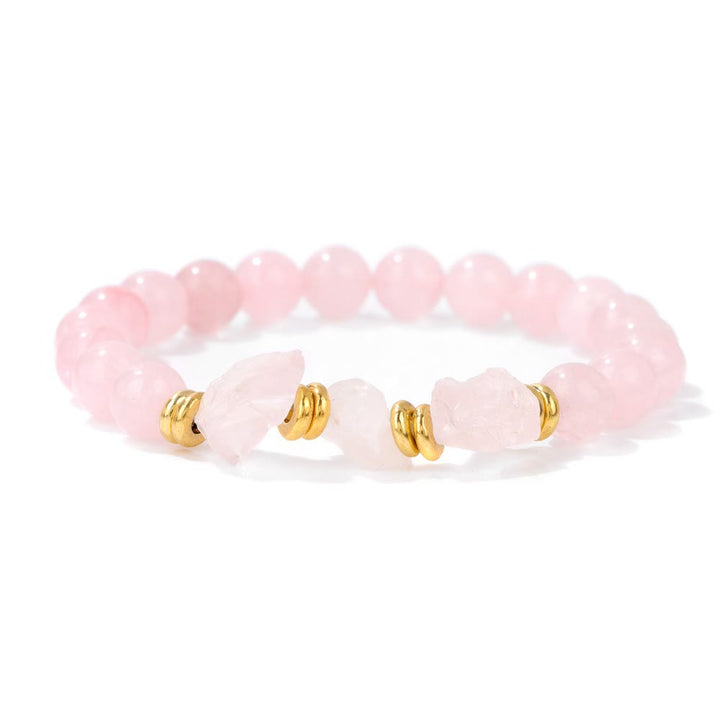 Bracelet en perles de pierres précieuses brutes naturelles Olivenorma