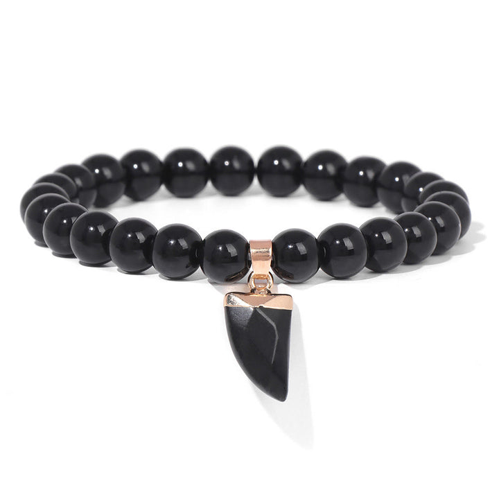 Bracelet de guérison en perles rondes polies en pierre naturelle Olivenorma