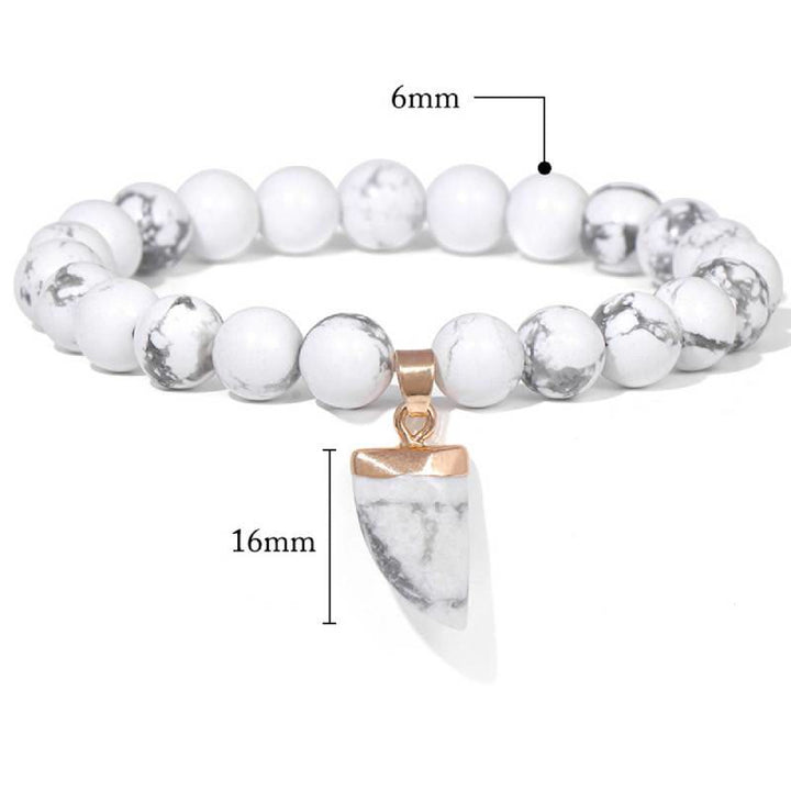 Bracelet de guérison en perles rondes polies en pierre naturelle Olivenorma