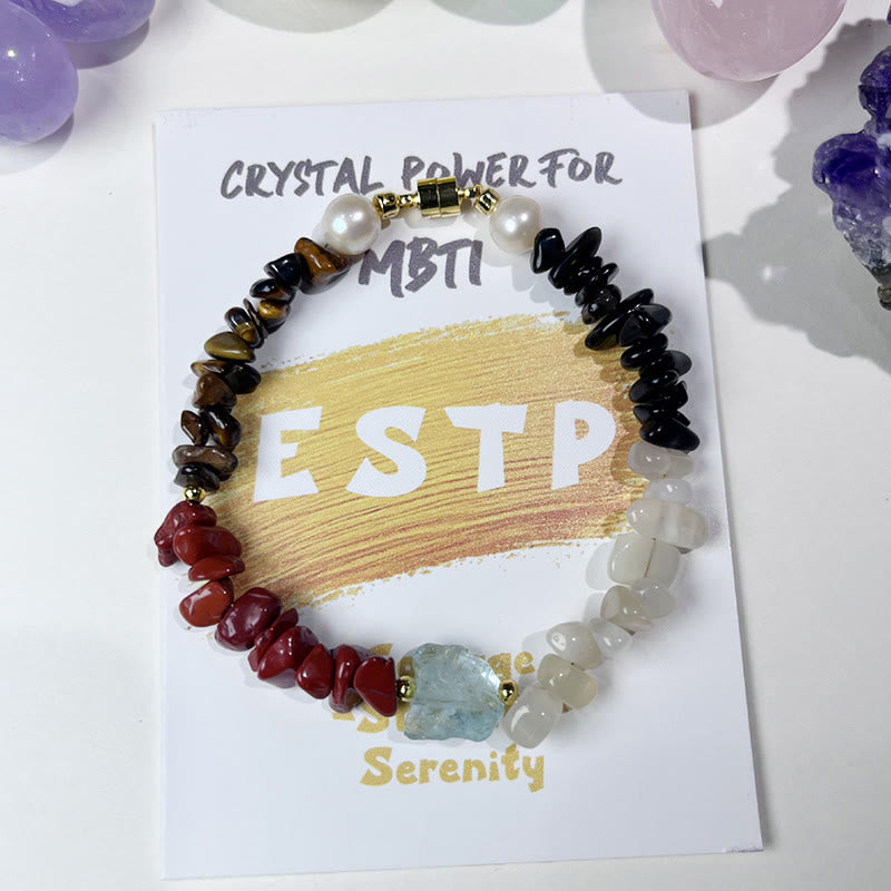 Bracelet de personnalité en cristal naturel MBTI Olivenorma