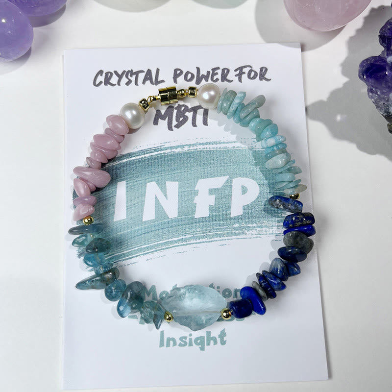 Bracelet de personnalité en cristal naturel MBTI Olivenorma