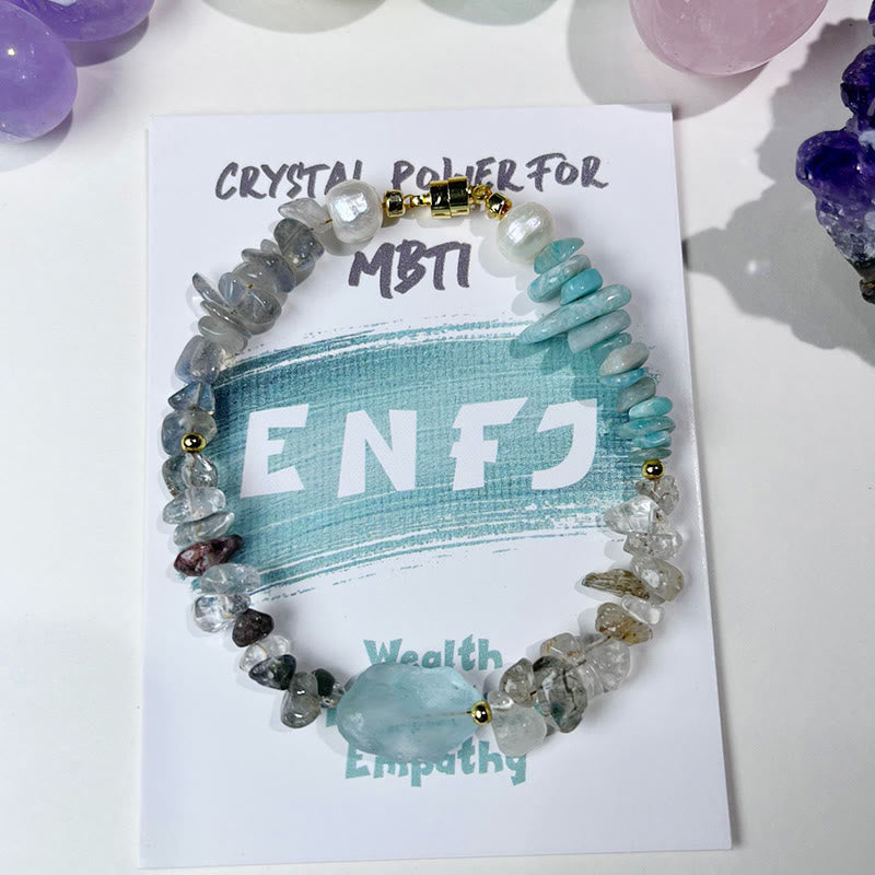 Bracelet de personnalité en cristal naturel MBTI Olivenorma