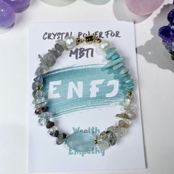 Bracelet de personnalité en cristal naturel MBTI Olivenorma