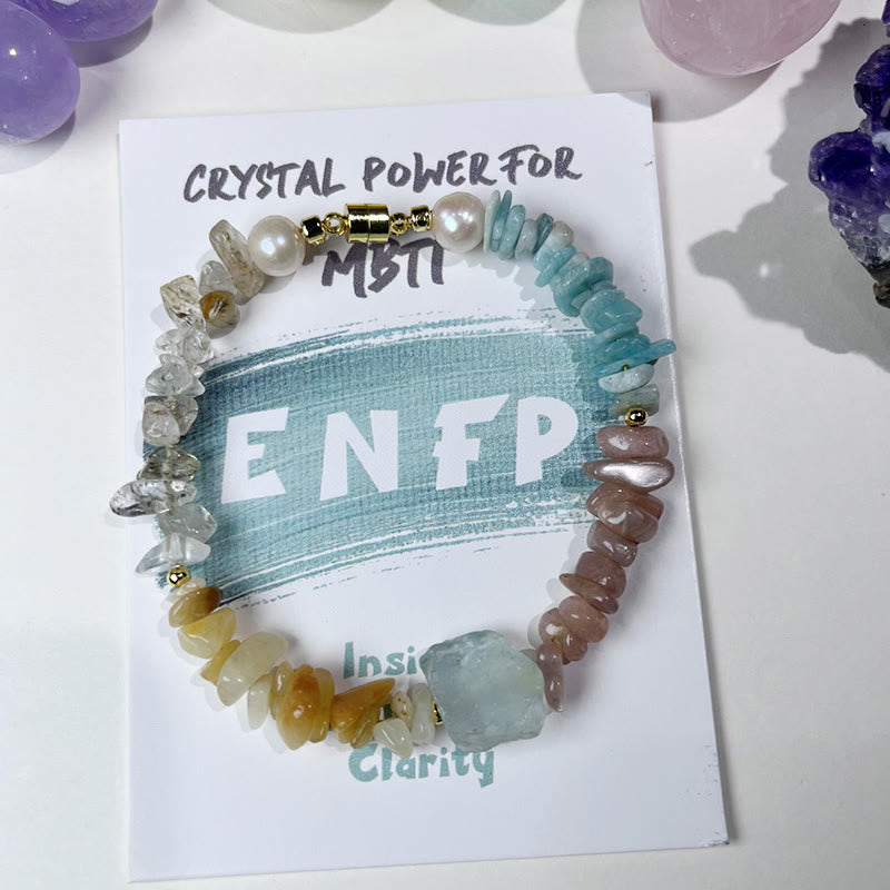 Bracelet de personnalité en cristal naturel MBTI Olivenorma