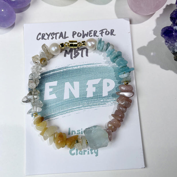 Bracelet de personnalité en cristal naturel MBTI Olivenorma