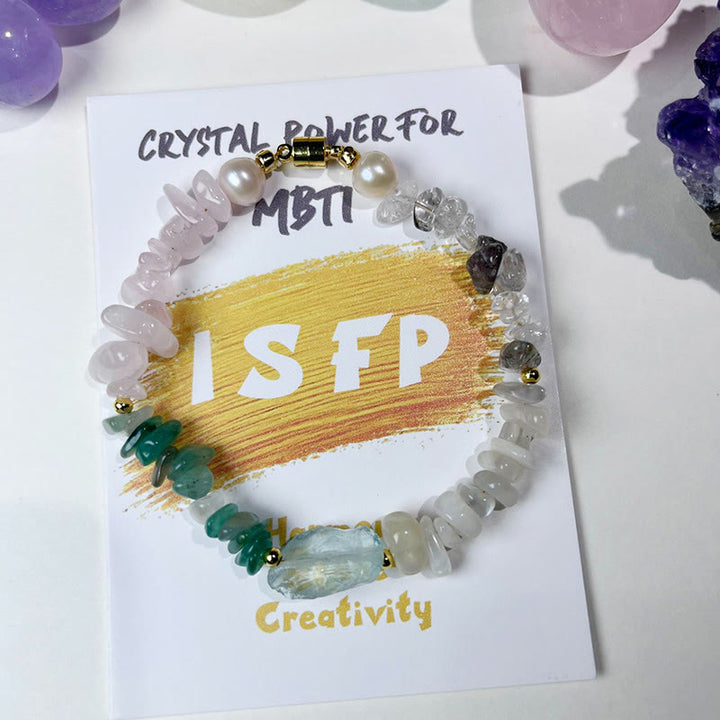 Bracelet de personnalité en cristal naturel MBTI Olivenorma