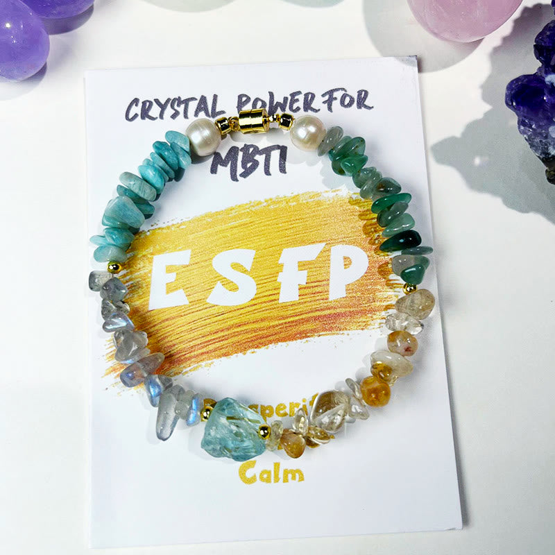 Bracelet de personnalité en cristal naturel MBTI Olivenorma