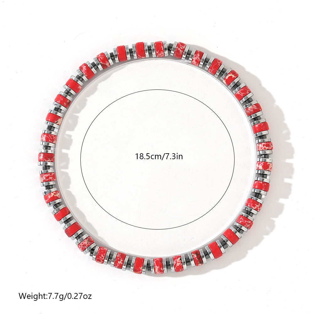 Bracelet en perles d'agate naturelle de style bohème Olivenorma