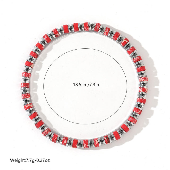 Bracelet en perles d'agate naturelle de style bohème Olivenorma