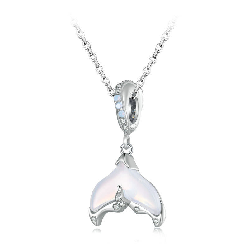 Collier en argent S925 avec opale en queue de poisson Olivenorma