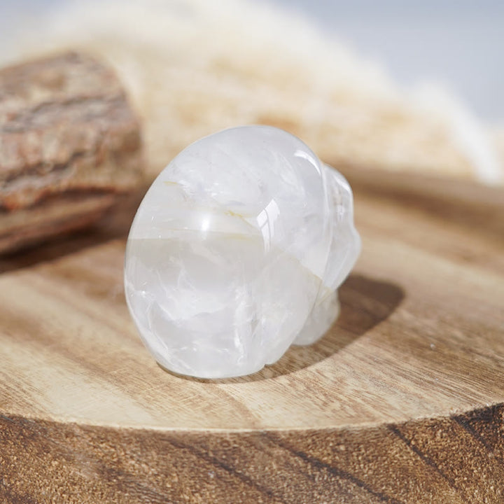 Crâne de cristal de décoration en pierre précieuse naturelle transparente Olivenorma