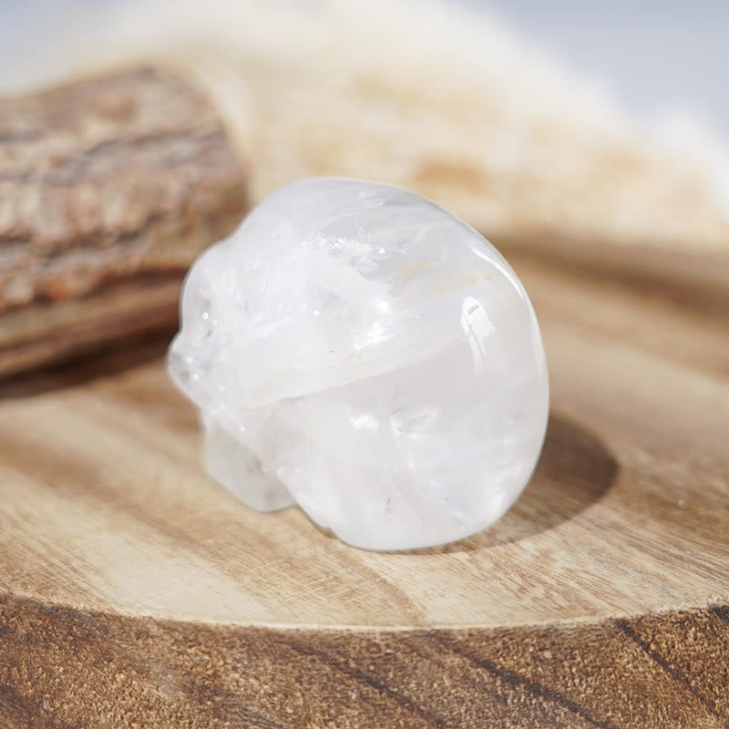 Crâne de cristal de décoration en pierre précieuse naturelle transparente Olivenorma